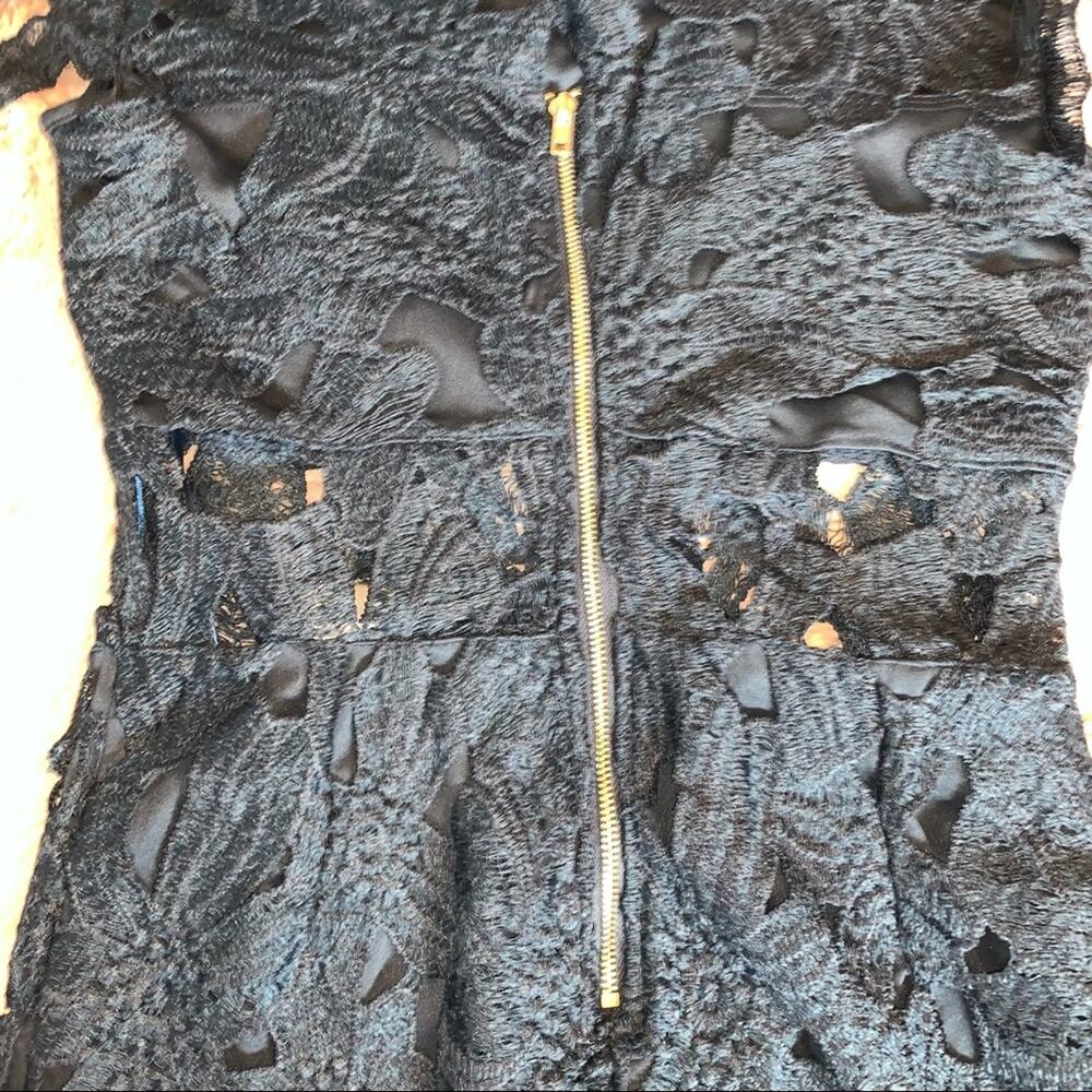 NWT Romeo & Juliet Couture Navy Blue Lace Overlay Formal Sheath Dress Size XS - Picture 11 of 16
